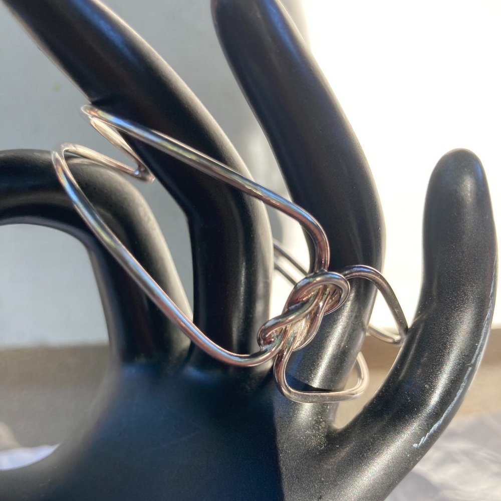 Sterling silver double knot bracelet